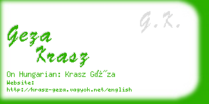 geza krasz business card